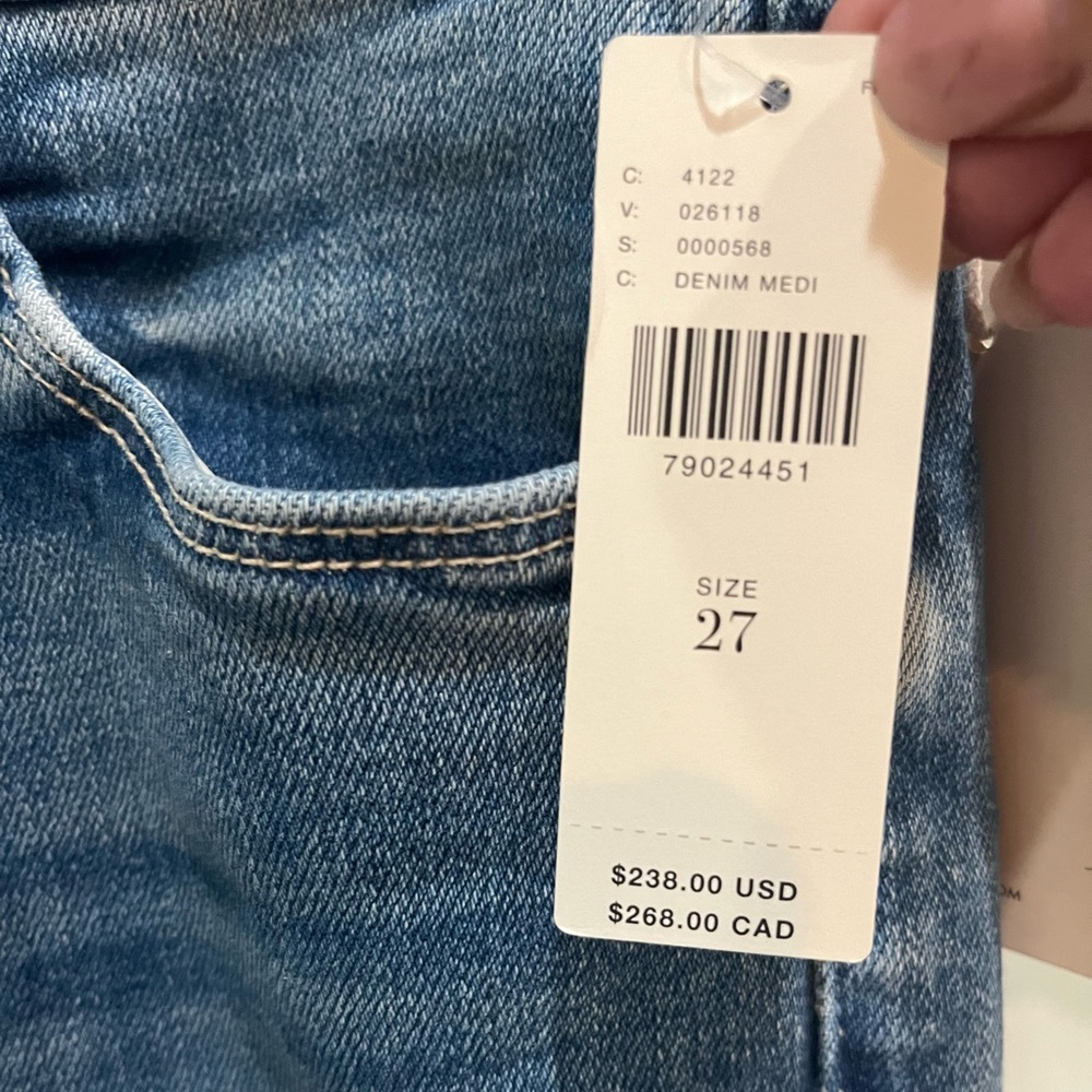 Mother The Dazzler mid-rise straight leg ankle fray Jean - Picture 15 of 16